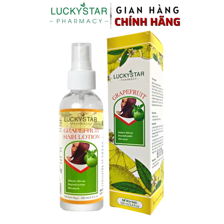 LOTION DƯỠNG TÓC TINH DẦU BƯỞI 100ML - LUCKY STAR