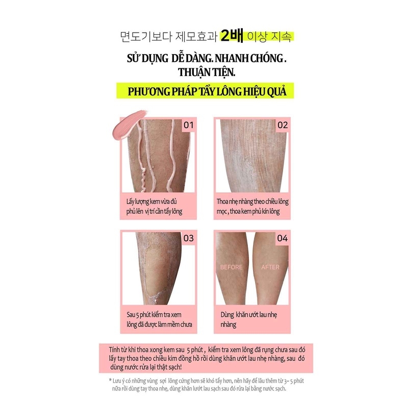 KEM TẨY LÔNG TAY, CHÂN, BODY PERFECT CLEAR HAIR REMOVAL CREAM - HOLIKEY