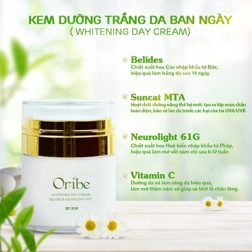 BỘ ĐÔI SẢN PHẨM DƯỠNG TRẮNG DA NGÀY VÀ ĐÊM ORIBE GIÚP DƯỠNG ẨM, TRẮNG DA, CHỐNG LÃO HÓA, MỜ NÁM - ORIBE