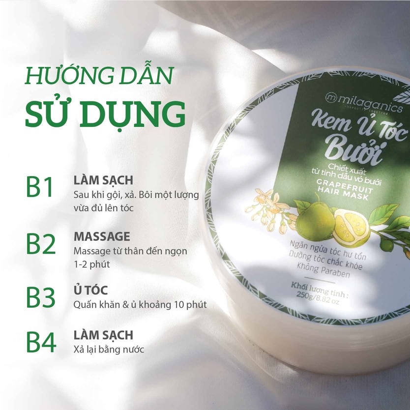 NEW VERSION KEM Ủ GRAPEFRUIT ESSENTIAL OIL 200G - MILAGANICS