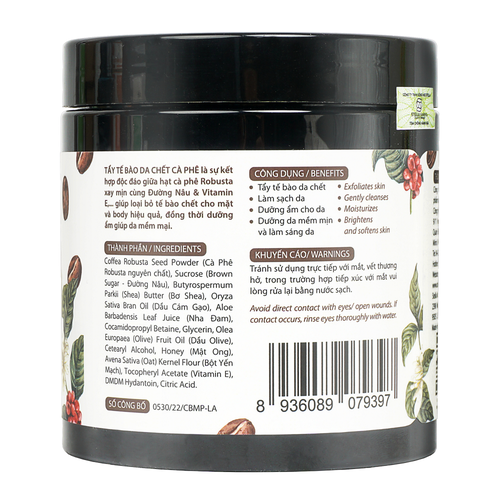 TẨY TẾ BÀO CHẾT BODY & MẶT SCRUB COFFEE WHITENING - MILAGANICS