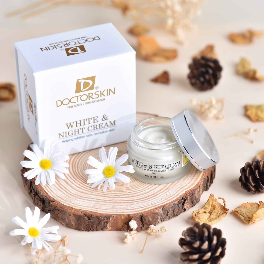 KEM DƯỠNG TRẮNG PHỤC HỒI VÀ NGĂN NGỪA LÃO HÓA DA BAN ĐÊM WHITE & NIGHT CREAM DOCTORSKIN 30G