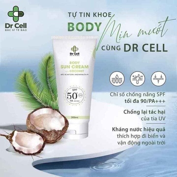 KEM CHỐNG NẮNG BODY DỪA 200G - DR CELL