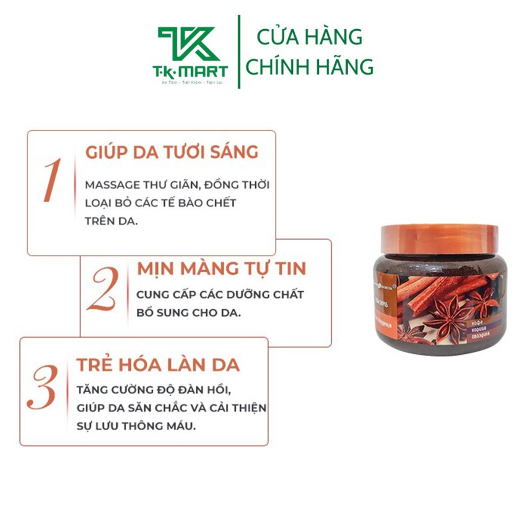 TẨY DA CHẾT TOÀN THÂN EXCLUSIVE KOSMETIK QUẾ HỒI CAFE - EXCLUSIVE COSMETIC