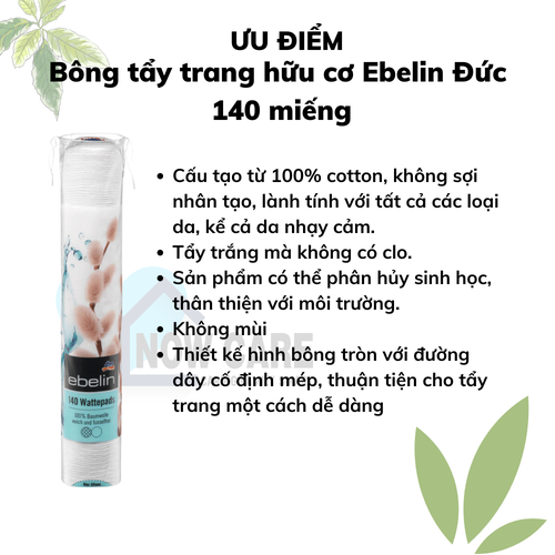 BÔNG TẨY TRANG HỮU CƠ - EBELIN