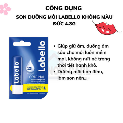 SON DƯỠNG MÔI KHÔNG MÀU 4.8G - LABELLO