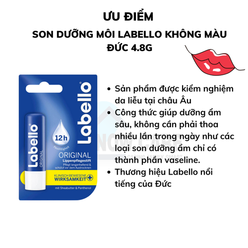 SON DƯỠNG MÔI KHÔNG MÀU 4.8G - LABELLO