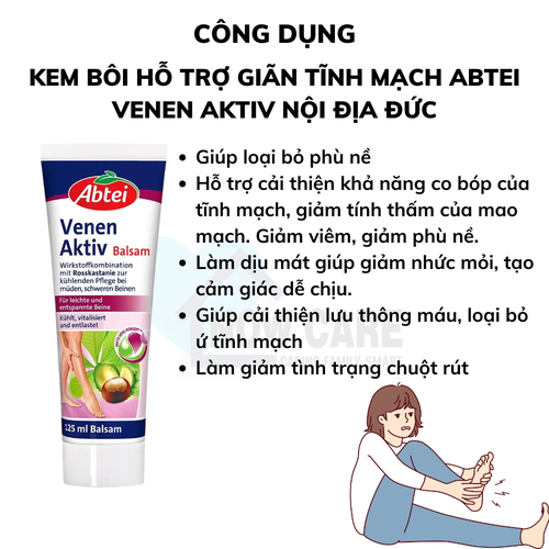 KEM BÔI GIÃN TĨNH MẠCH VENEN AKTIV 125ML - ABTEI