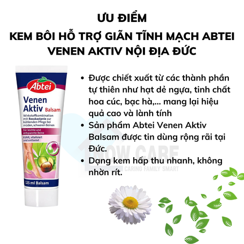 KEM BÔI GIÃN TĨNH MẠCH VENEN AKTIV 125ML - ABTEI