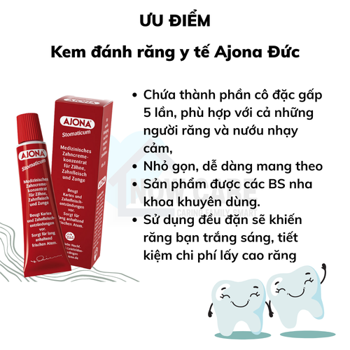 KEM ĐÁNH RĂNG Y TẾ 25ML - AJONA
