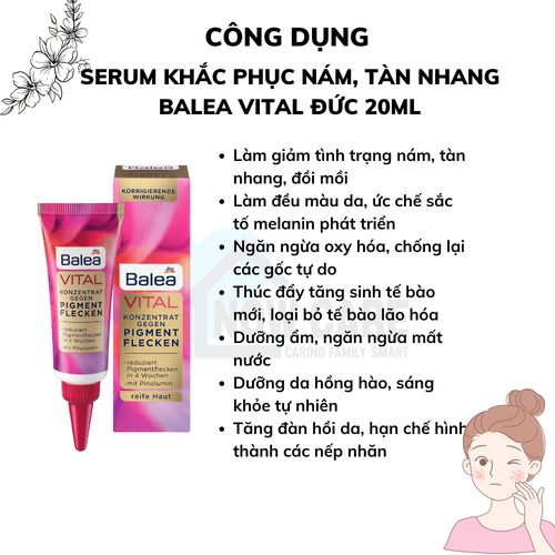 SERUM TRỊ NÁM, TÀN NHANG VITAL 20ML - BALEA