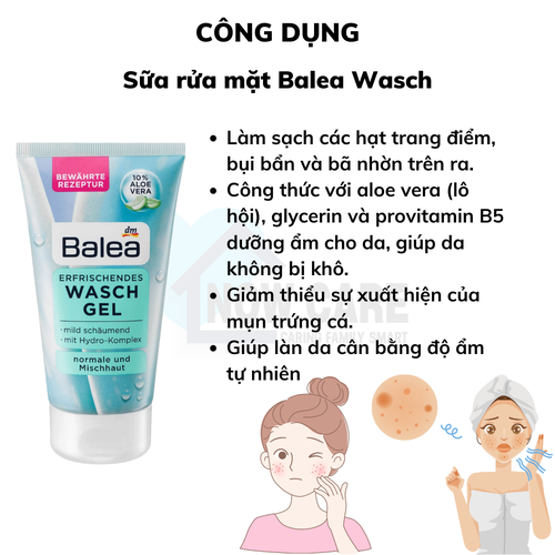SỮA RỬA MẶT WASCH 150ML - BALEA