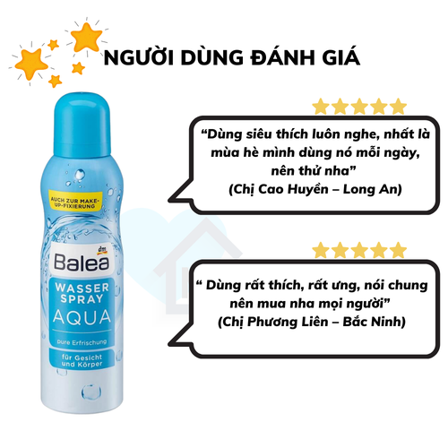 XỊT KHOÁNG WASSERSPRAY AQUA 150ML - BALEA