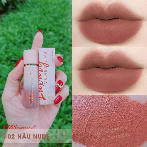 COMBO QUÀ TẶNG] 1 SON KEM LÌ ROSY LUXURY + 1 NƯỚC HOA SIMPLE 10ML - ROSY