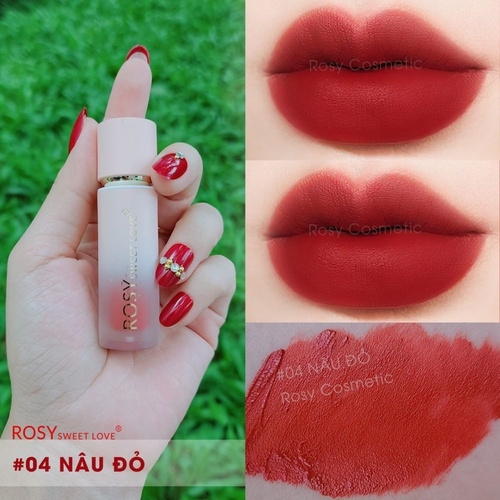 COMBO QUÀ TẶNG] 1 SON KEM LÌ ROSY LUXURY + 1 NƯỚC HOA SIMPLE 10ML - ROSY