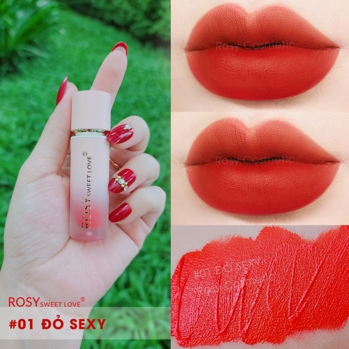COMBO QUÀ TẶNG] 1 SON KEM LÌ ROSY LUXURY + 1 NƯỚC HOA SIMPLE 10ML - ROSY