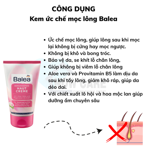 KEM ỨC CHẾ MỌC LÔNG ĐỨC - BALEA