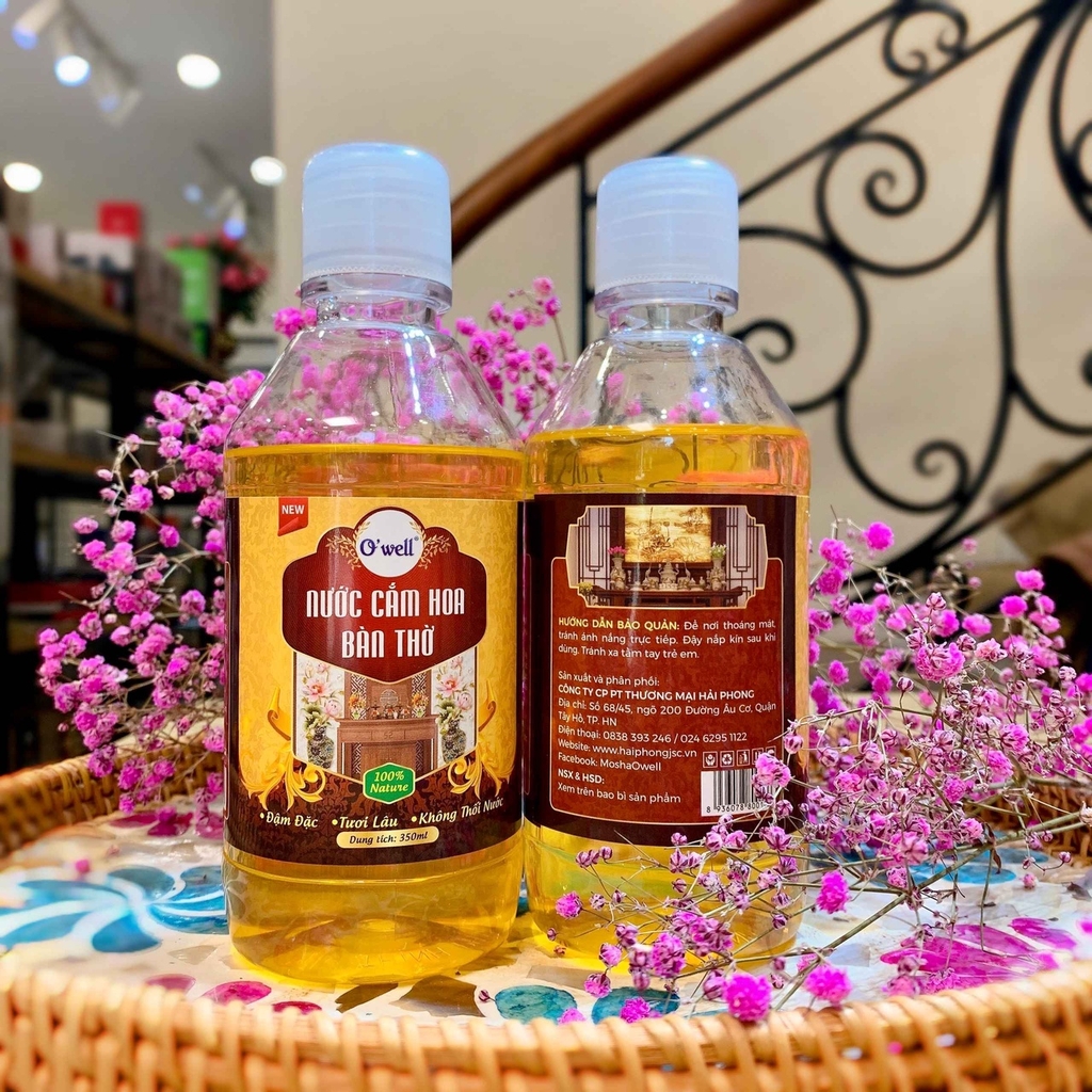NƯỚC CẮM HOA TƯƠI LÂU CHAI 350ML - O'WELL