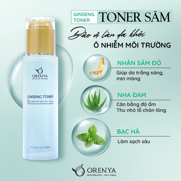TONER TINH CHẤT SÂM GINSENG TONER - ORENYA