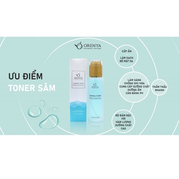 TONER TINH CHẤT SÂM GINSENG TONER - ORENYA