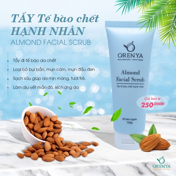 TẨY TẾ BÀO CHẾT HẠNH NHÂN ALMOND FACIAL SRUB - ORENYA