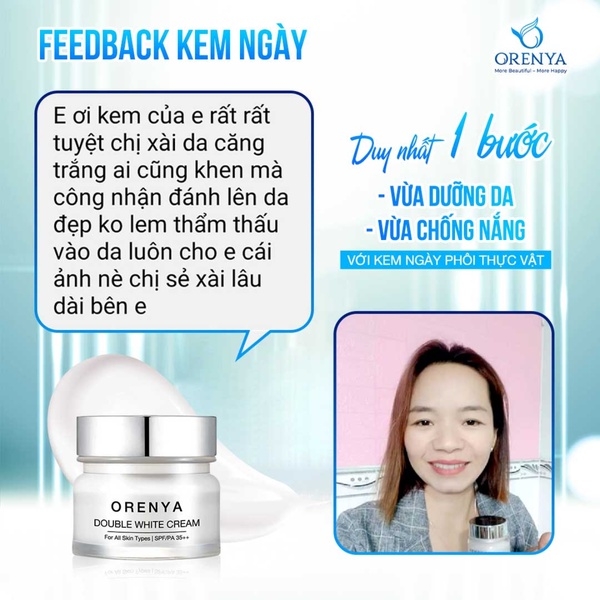 KEM DƯỠNG BAN NGÀY DOUBLE WHITE CREAM - ORENYA