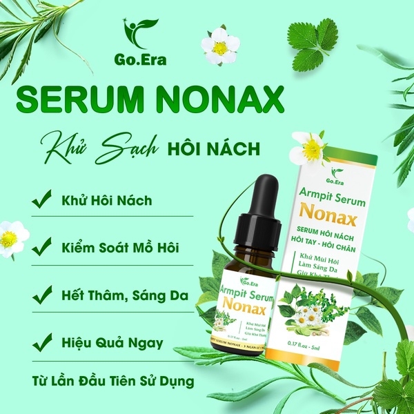 COMBO 3 CHAI KHỬ MÙI CƠ THỂ GIẢM HÔI NÁCH,HÔI TAY, HÔI CHÂN SERUM NONAX 5ML - KYO GO.ERA