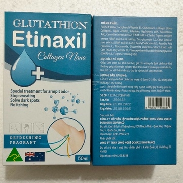 LĂN KHỬ MÙI GLUTATHION ETINAXIL COLLAGEN NANO DƯỠNG TRẮNG KHỬ MÙI KHÍT LỖ CHÂN LÔNG - DIOPHACO