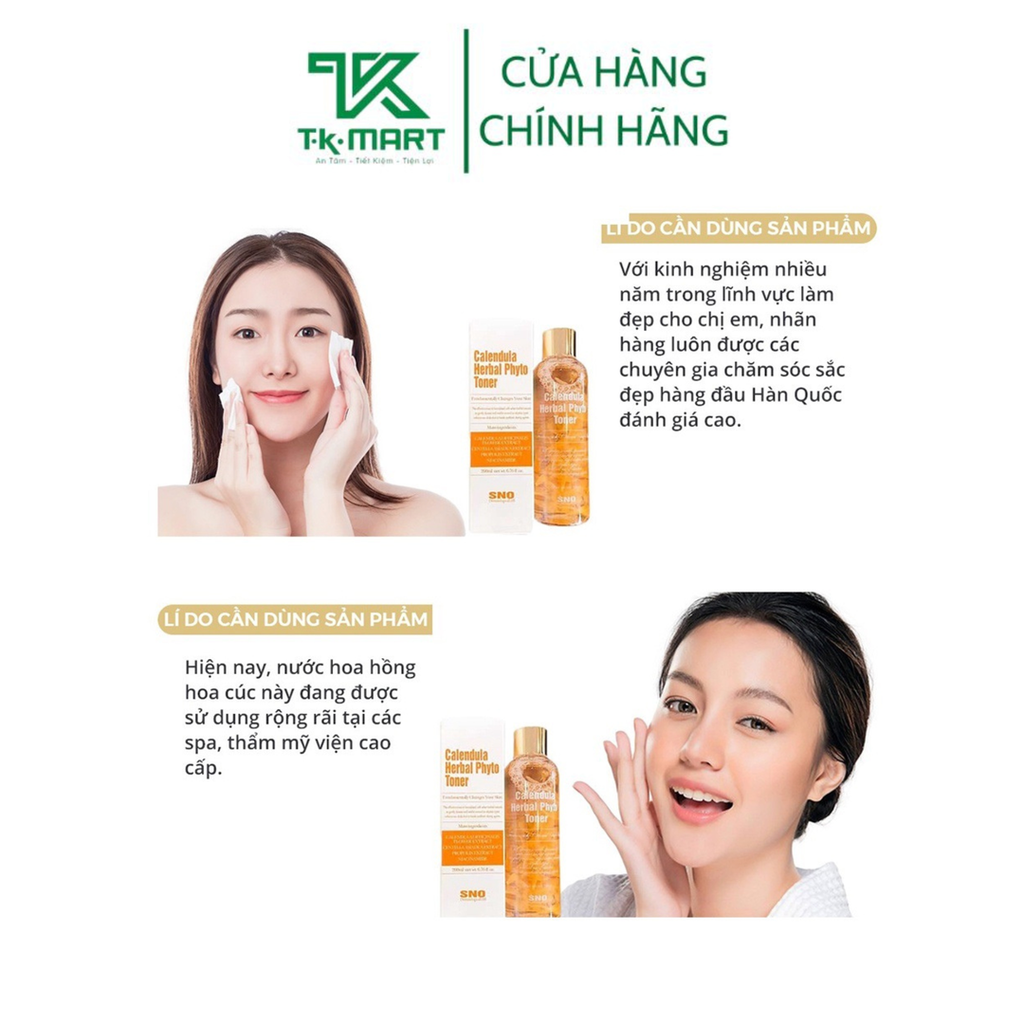 NƯỚC HOA HỒNG HOA CÚC CALENDULA HERBAL PHYTO TONER 200ML - SNO
