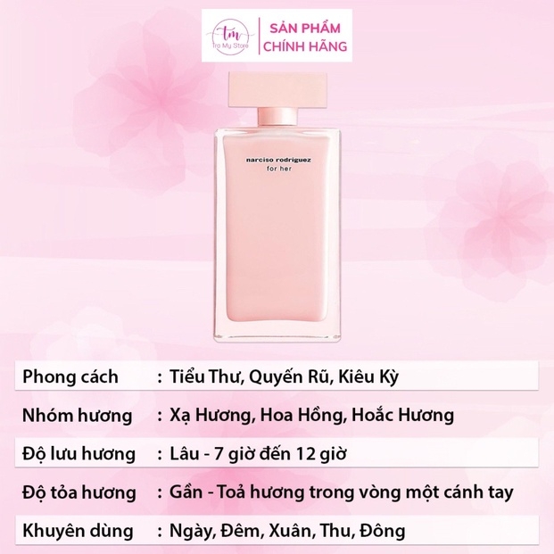 NƯỚC HOA NỮ NARCISO FOR HER 100ML - NARCISO