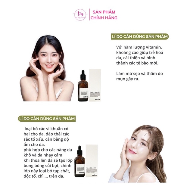 SERUM TRẮNG SÁNG DA CHỐNG LÃO HÓA VITAMIN C 100ML - ESTHEMAX