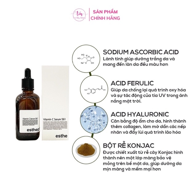 SERUM TRẮNG SÁNG DA CHỐNG LÃO HÓA VITAMIN C 100ML - ESTHEMAX