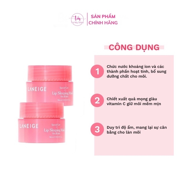MẶT NẠ Ủ MÔI LANEIGE LIP SLEEPING MASK 3ML