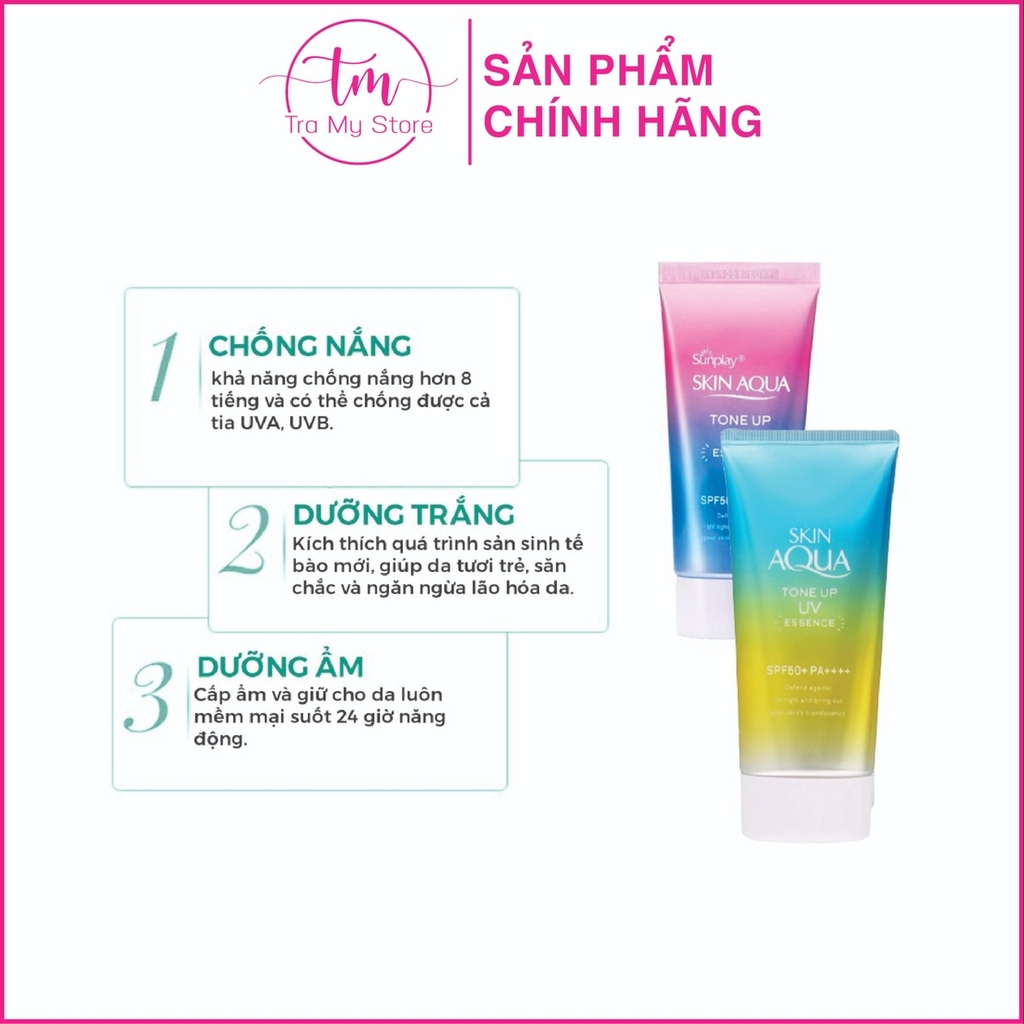 KEM CHỐNG NẮNG SKIN AQUA TONE UP UV ESSENCE 80G - SUNPLAY