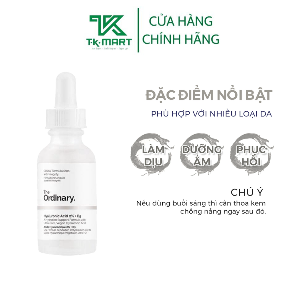 SERUM PHỤC HỒI DA HYALURONIC ACID 2% + B5 - THE ORDINARY