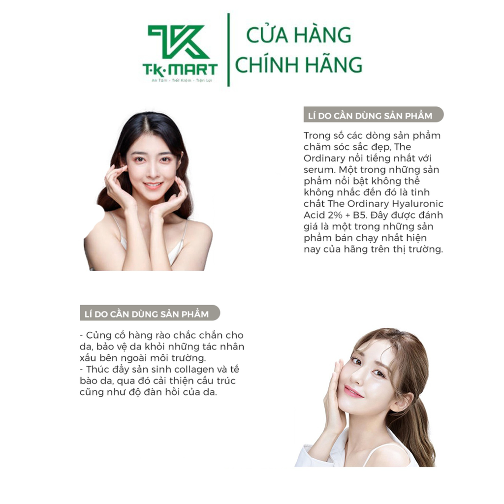 SERUM PHỤC HỒI DA HYALURONIC ACID 2% + B5 - THE ORDINARY