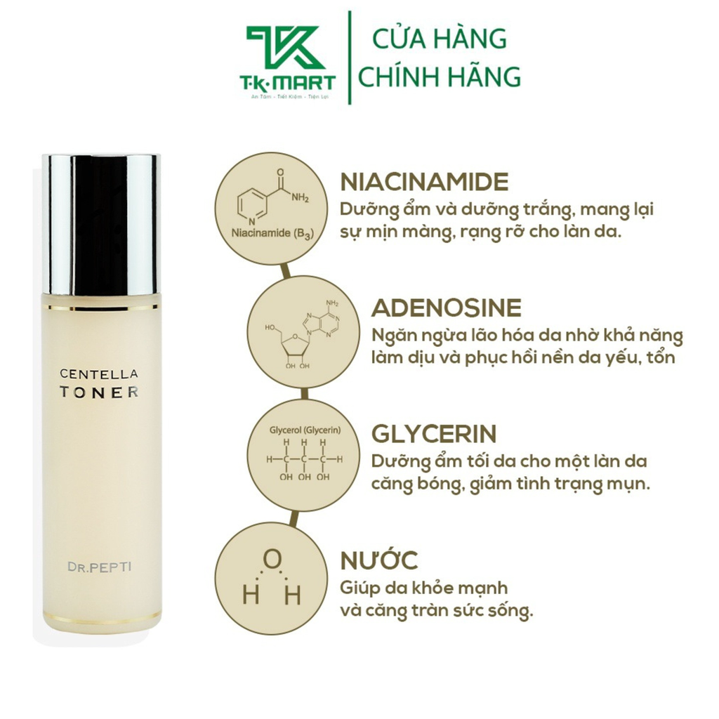 [BỘ QUÀ TẶNG DƯỠNG DA] SỮA RỬA MẶT + NƯỚC HOA HỒNG - DR.PEPTI+