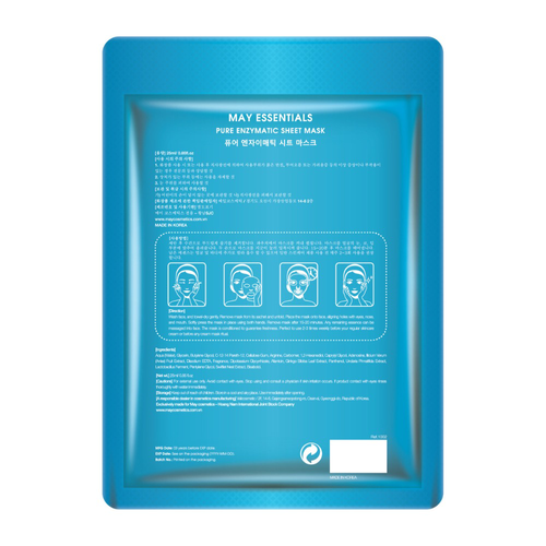 HỘP 5 MIẾNG MẶT NẠ MAY ESSENTIALS PURE ENZYMATIC SHEET MASK - MAY COSMETICS