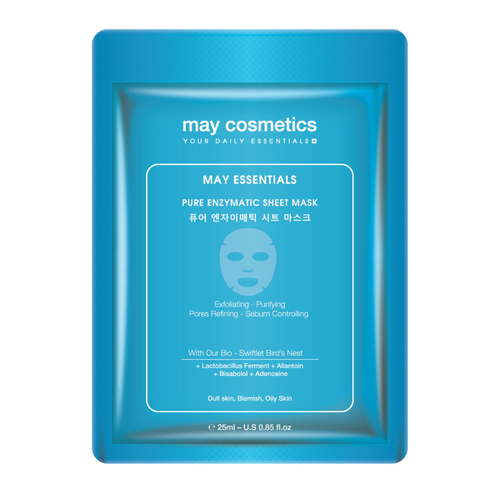 HỘP 5 MIẾNG MẶT NẠ MAY ESSENTIALS PURE ENZYMATIC SHEET MASK - MAY COSMETICS