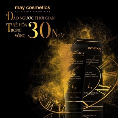 BỘ ĐÔI SẢN PHẨM KEM DƯỠNG MAY ESSENTIAL BODY CURE 24H PROTECTION - MAY COSMETICS