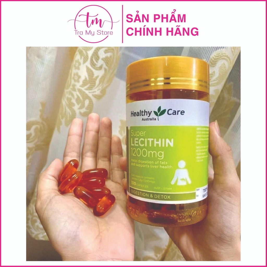VIÊN UỐNG TINH CHẤT MẦM ĐẬU NÀNH HEALTHY CARE SUPER LECITHIN 1200MG LỌ 100 VIÊN - HEALTHY CARE