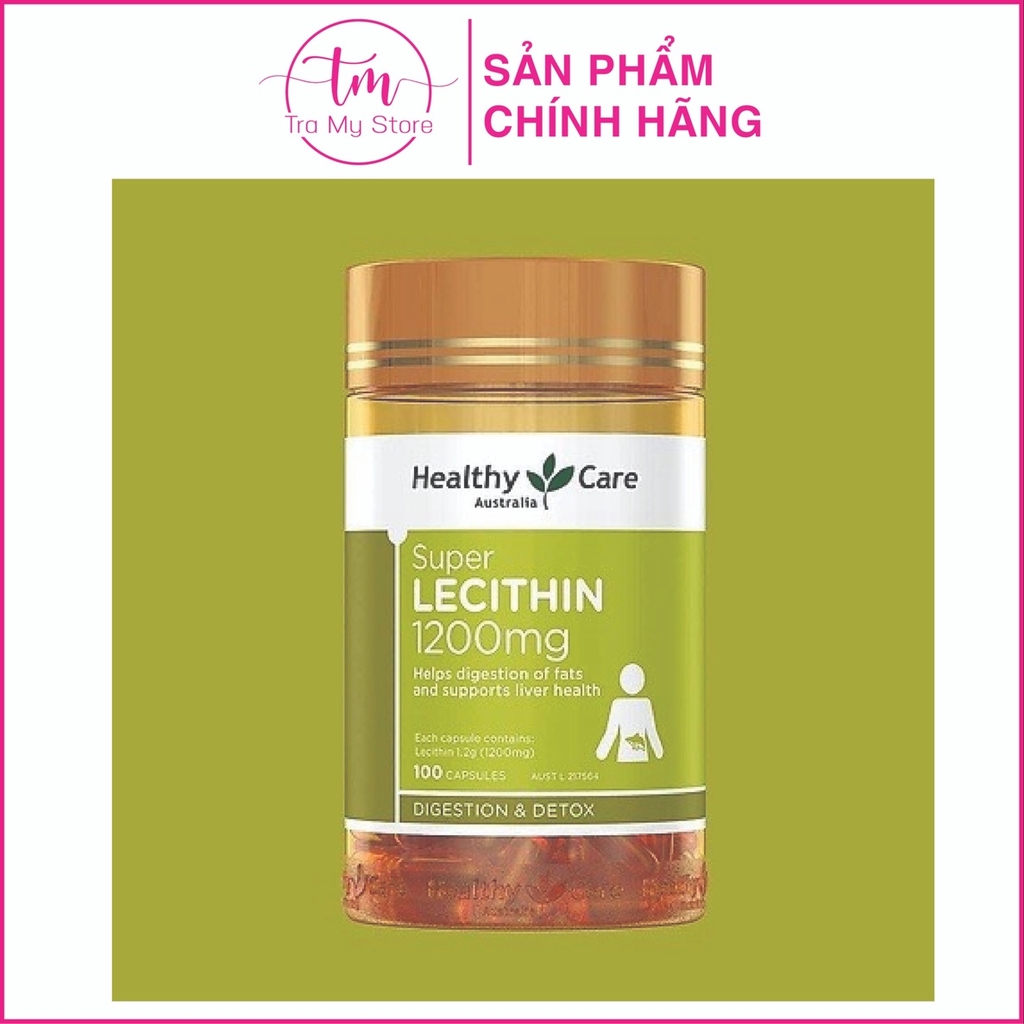 VIÊN UỐNG TINH CHẤT MẦM ĐẬU NÀNH HEALTHY CARE SUPER LECITHIN 1200MG LỌ 100 VIÊN - HEALTHY CARE