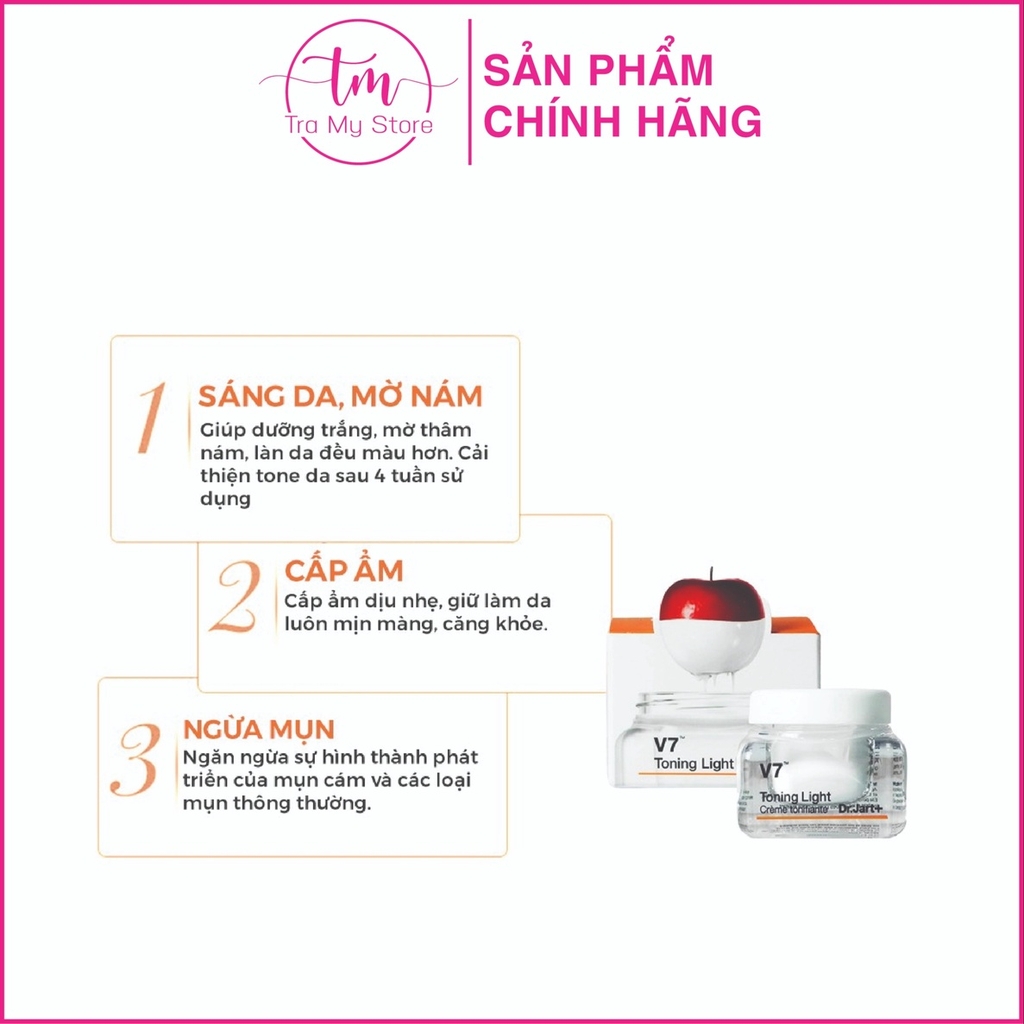 KEM DƯỠNG TRẮNG DA V7 TONING LIGHT - DR.JART+
