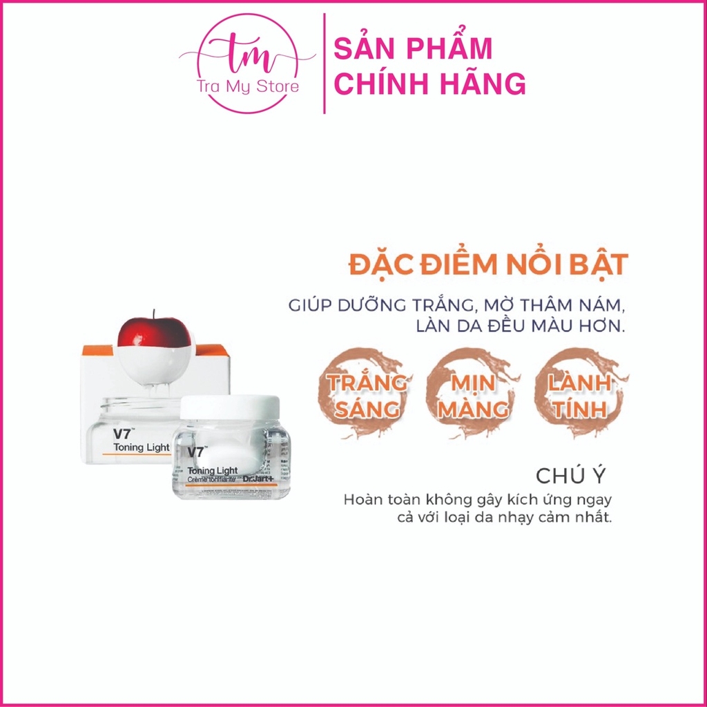 KEM DƯỠNG TRẮNG DA V7 TONING LIGHT - DR.JART+