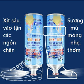 CHAI XỊT KHỬ MÙI GIÀY DÉP DIỆT KHUẨN CÔNG NGHỆ NANO BẠC CTB76 – BECHIP
