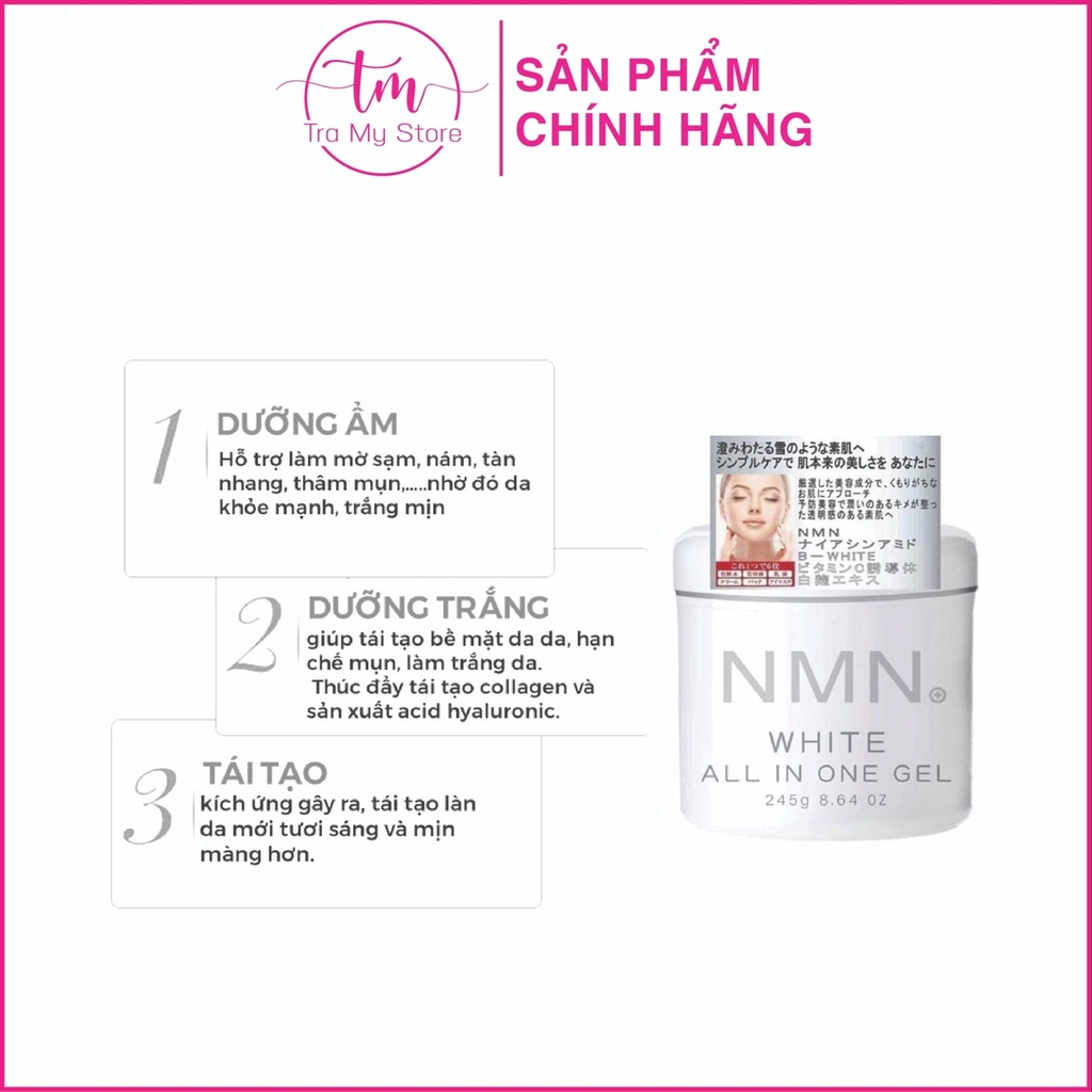 KEM DƯỠNG TRẮNG DA, CHỐNG LÃO HÓA WHITE ALL IN ONE GEL 245G - NMN