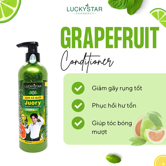 COMBO GỘI XẢ BƯỞI CAO CẤP 850ML - LUCKY STAR