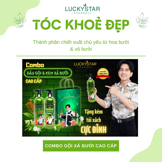 COMBO GỘI XẢ BƯỞI CAO CẤP 850ML - LUCKY STAR