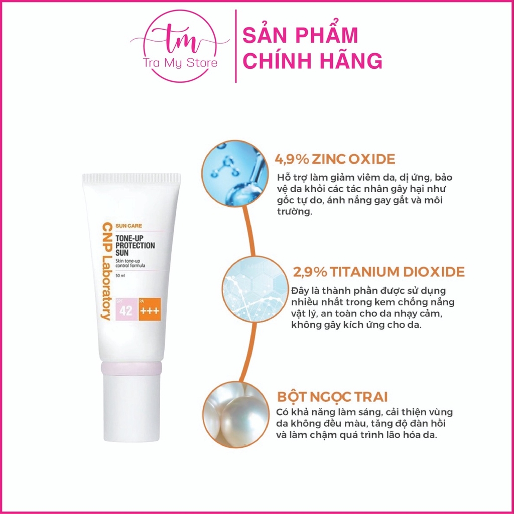 KEM CHỐNG NẮNG NÂNG TÔNG DA 50ML - CNP LABORATORY