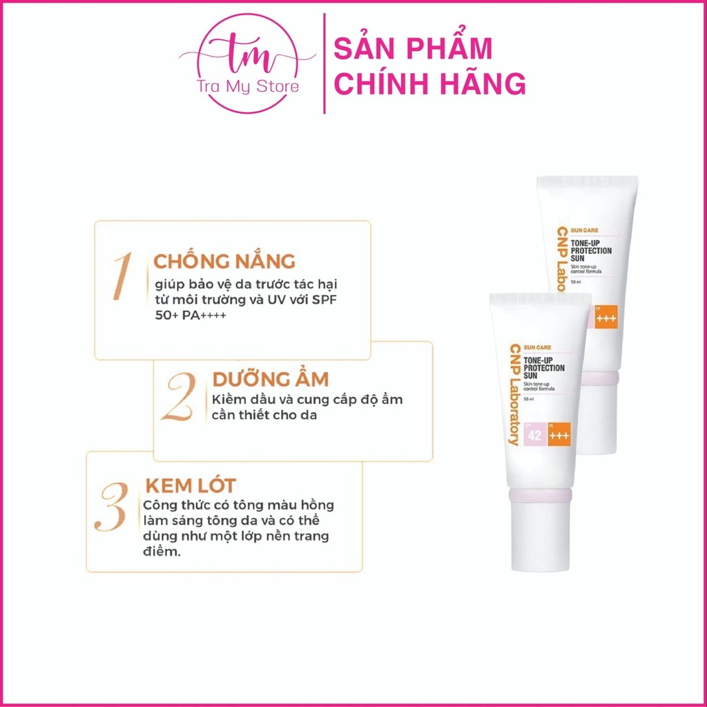 KEM CHỐNG NẮNG NÂNG TÔNG DA 50ML - CNP LABORATORY